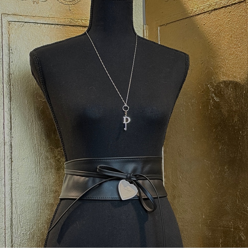 HAUTE ft Dior Romantique Pad Lock and Key OBI BELT AND NECKLACE set - Picture 6 of 6